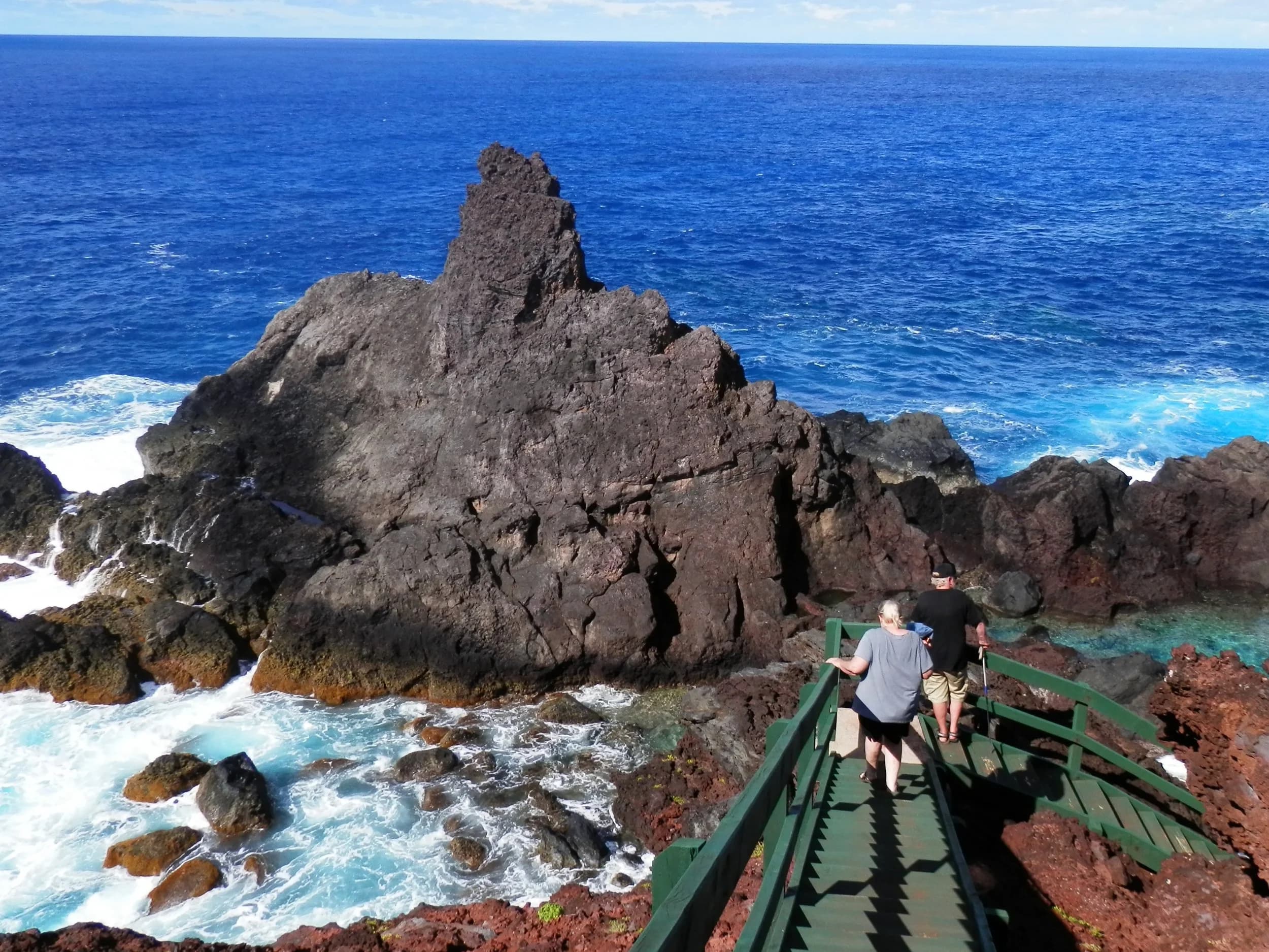St Paul's Pool, a rock pool where the ocean breaks through